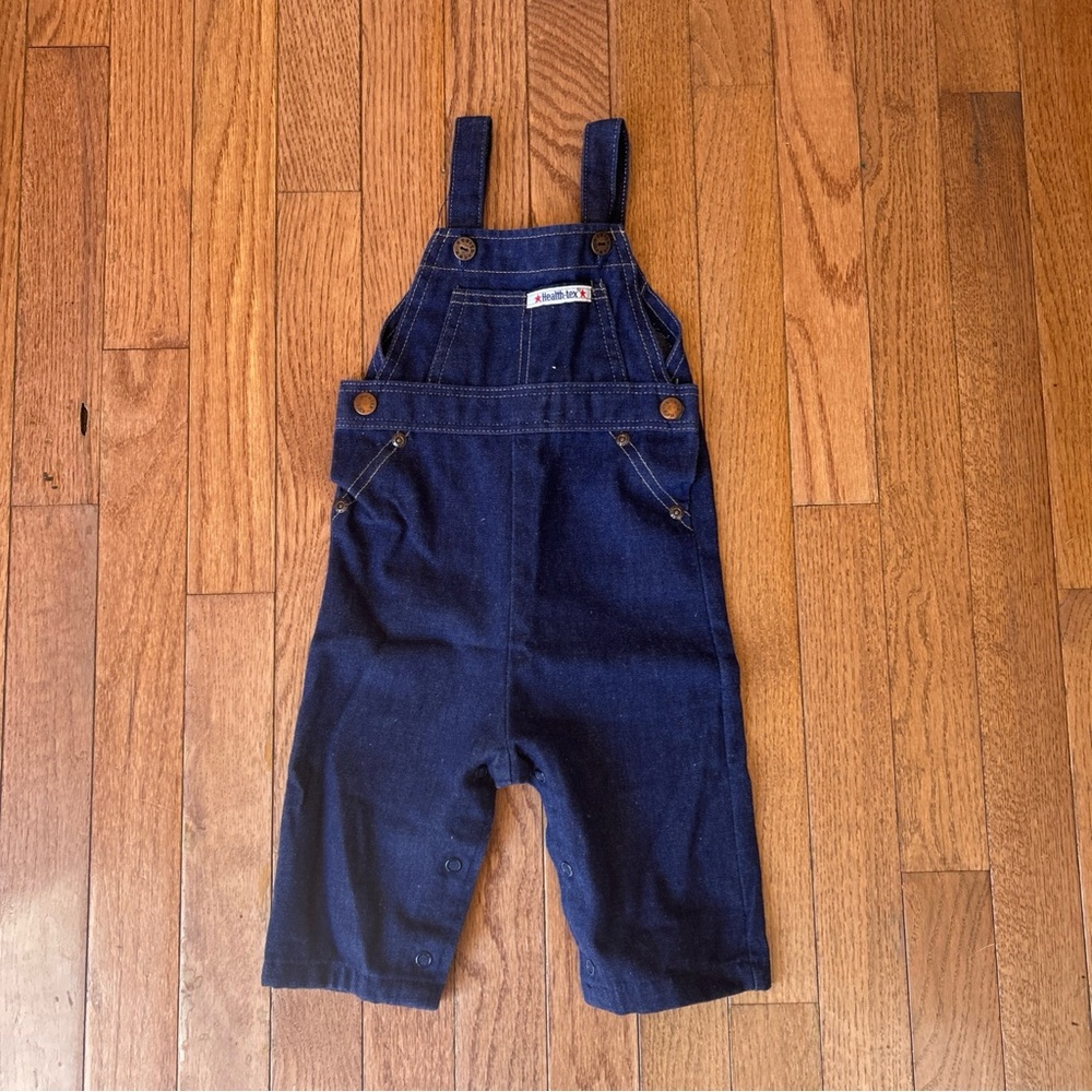 Healthtex Overalls Vintage Made In USA Baby Size 9 Months Blue Jean